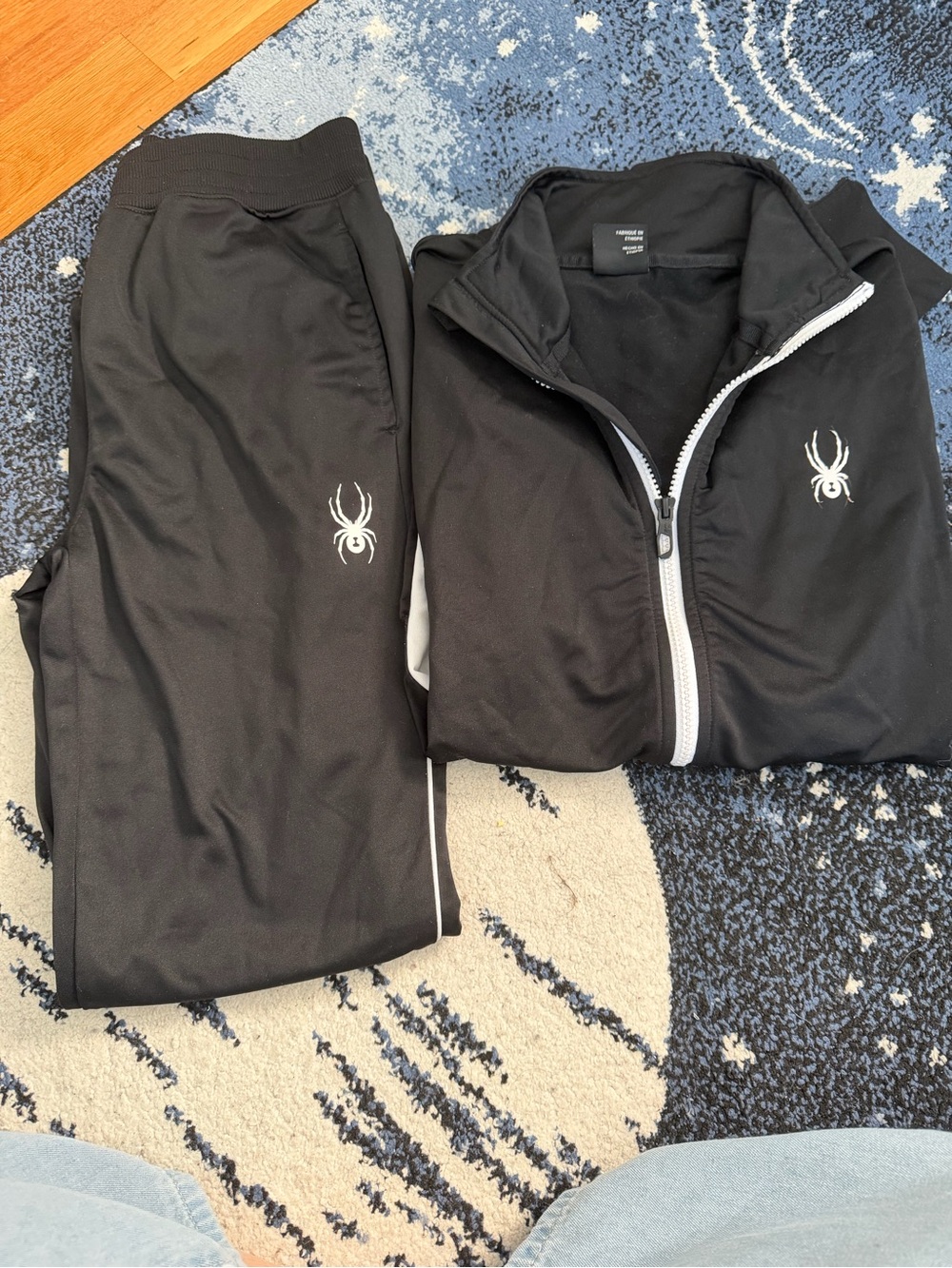 Spyder Black Jacket with White Spider Logo